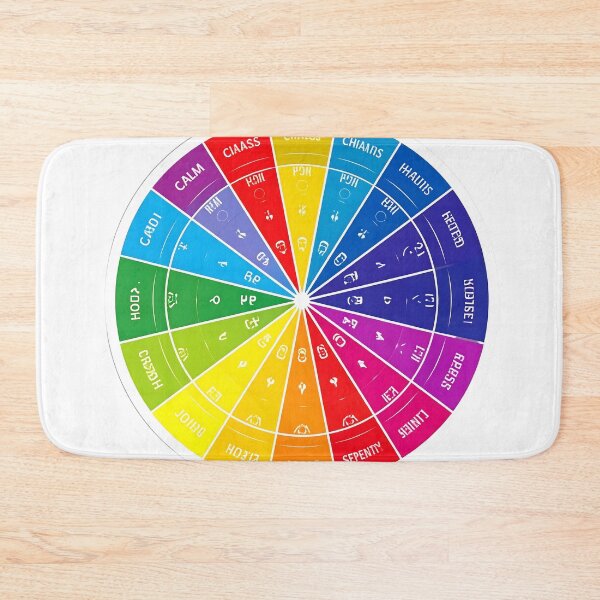 Item preview, A sticker that looks like a color palette with emotion labels (e.g., “calm,” “chaos,” “hope”) designed and sold by STICKERS FOR SALE NOW.