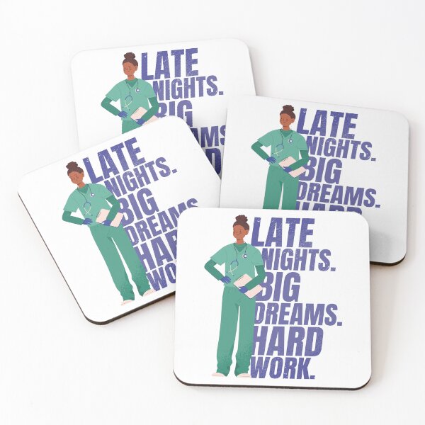 Item preview, Nurse Late Nights Big Dreams Hard Work Funny Nurse designed and sold by JRRTs.