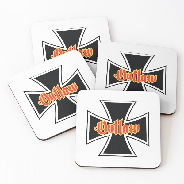 Item preview, Outlaw Iron Cross 1% Rocker Logo West Coast Chopper Style designed and sold by Bearded-Viking.
