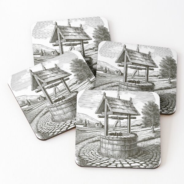 Item preview, Classic Wishing Well - Vintage Pencil Drawings designed and sold by RockitBaby.