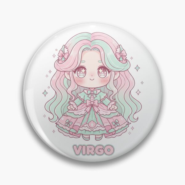 Item preview, Kawaii Virgo Maiden – Cute Zodiac Sign Illustration designed and sold by LaurannaDesign.