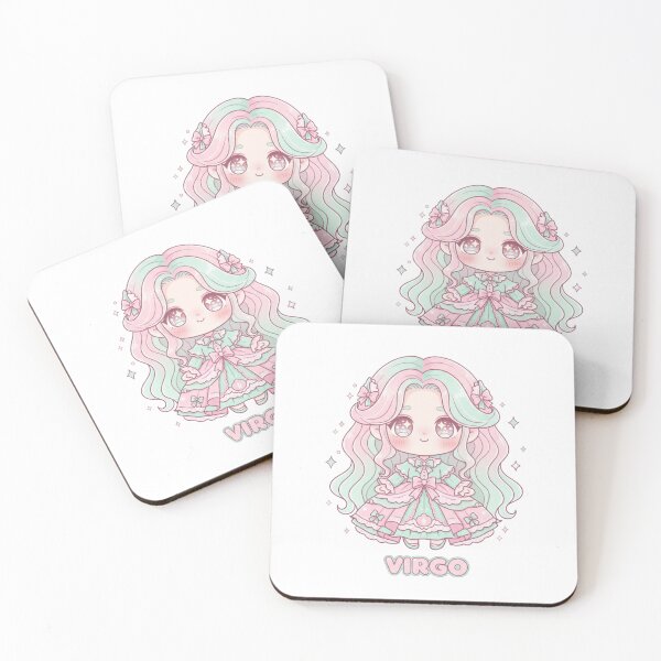 Item preview, Kawaii Virgo Maiden – Cute Zodiac Sign Illustration designed and sold by LaurannaDesign.