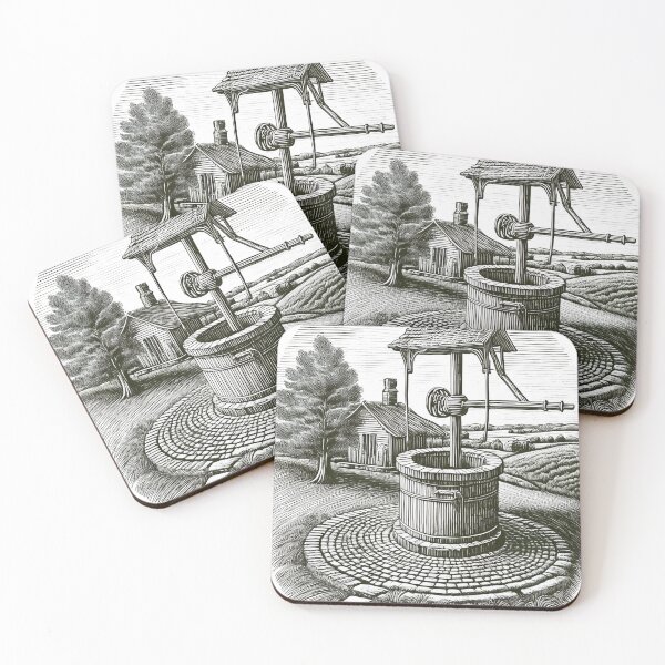 Item preview, Vintage Wishing Well - Vintage Pencil Drawings designed and sold by RockitBaby.