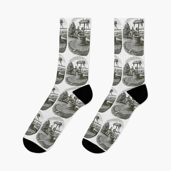 Item preview, Vintage Wishing Well - Vintage Pencil Drawings designed and sold by RockitBaby.