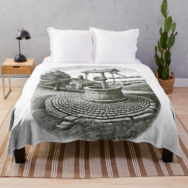 Item preview, Vintage Wishing Well - Vintage Pencil Drawings designed and sold by RockitBaby.