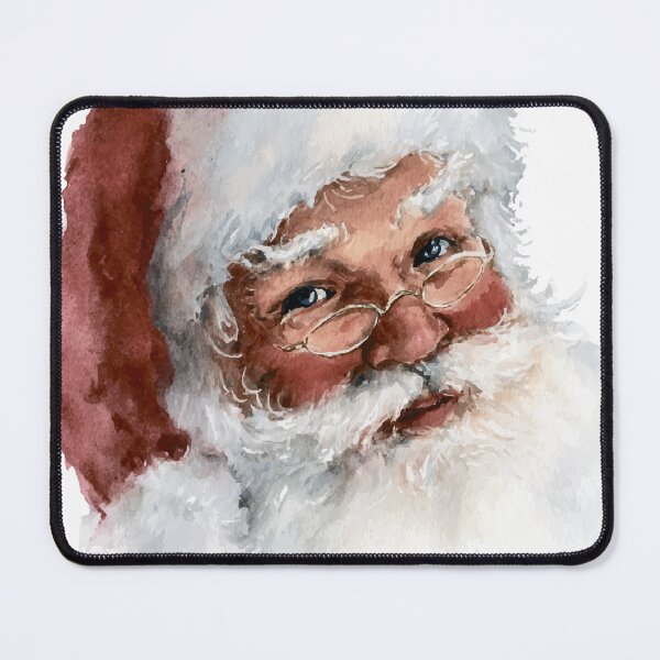 Item preview, Kind Watercolor Santa Claus Portrait - Smiling Father Christmas designed and sold by Moss and Moon Studio.