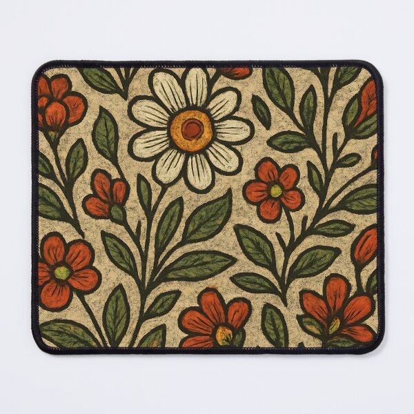 Item preview, Hungarian Matyó Folk Floral Tapestry – Daisy Pattern designed and sold by Artsy-With.
