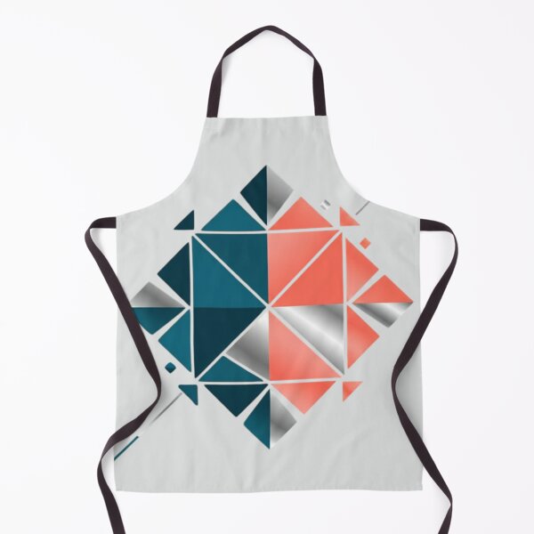 Item preview, Geometric Diamond Contrast: Teal, Coral, and Silver designed and sold by VibeNationArt.