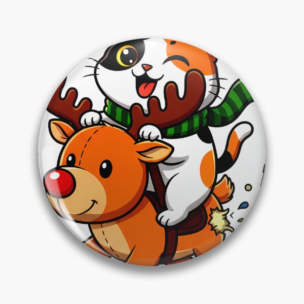 Item preview, Calico Cat Riding Reindeer – Whimsical Christmas Adventure Design designed and sold by meesub.