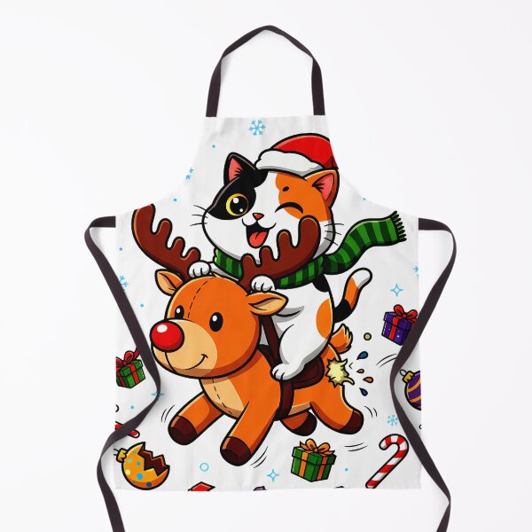 Item preview, Calico Cat Riding Reindeer – Whimsical Christmas Adventure Design designed and sold by meesub.