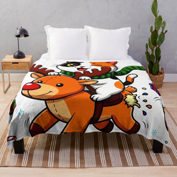 Item preview, Calico Cat Riding Reindeer – Whimsical Christmas Adventure Design designed and sold by meesub.