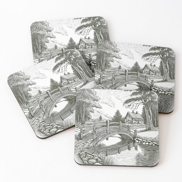 Item preview, Rustic Shaded Beauty - Vintage Pencil Drawings designed and sold by RockitBaby.