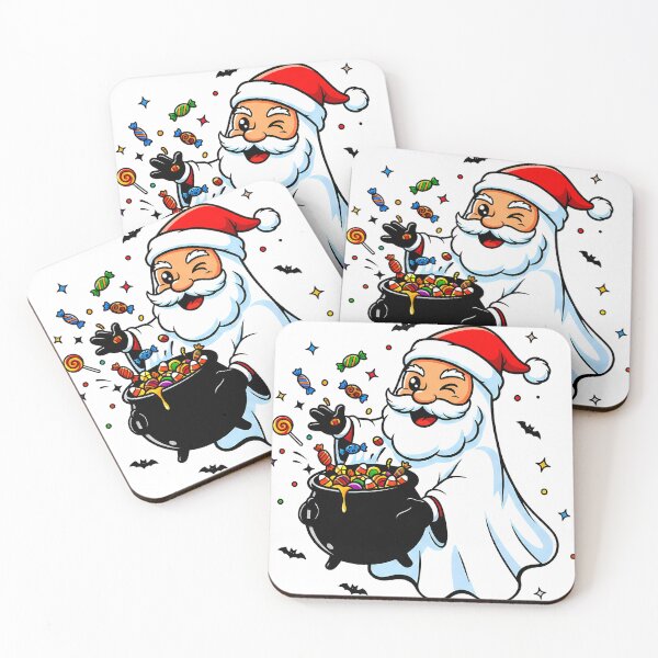 Item preview, Ghost Santa with Candy – Halloween x Christmas Mashup Design designed and sold by meesub.