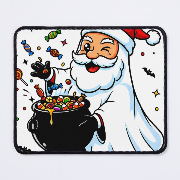 Item preview, Ghost Santa with Candy – Halloween x Christmas Mashup Design designed and sold by meesub.