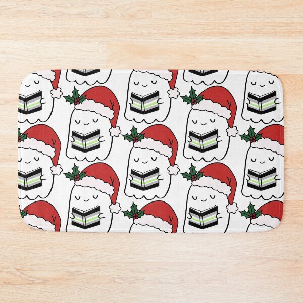 Item preview, Agender Pride Ghost Reading – Cute Christmas Santa Hat designed and sold by Cannaxes Studio.
