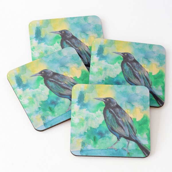 Item preview, Grackle de reojo designed and sold by MarlaMorrisonArt.