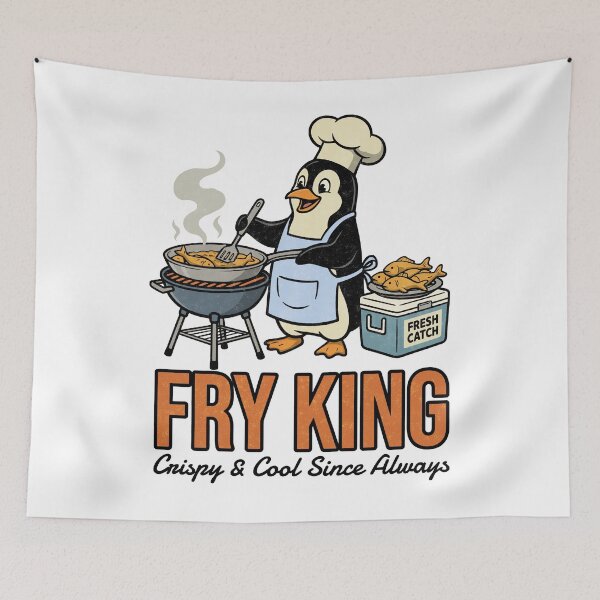 Item preview, Cute Penguin Chef Fry King Design designed and sold by tollaru.