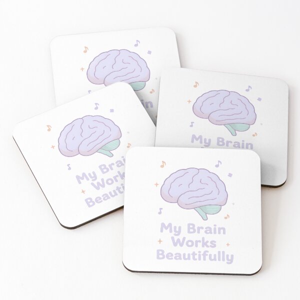Item preview, My Brain Works Beautifully — Cute Pastel Brain Illustration | Neurodivergent Pride & Positive Affirmation Art designed and sold by PureBrain.