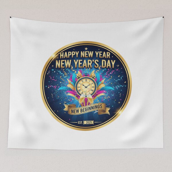 Item preview, Happy New Year Day - New Year, New Me Resolution & Celebration Design designed and sold by Wear Sculpt.