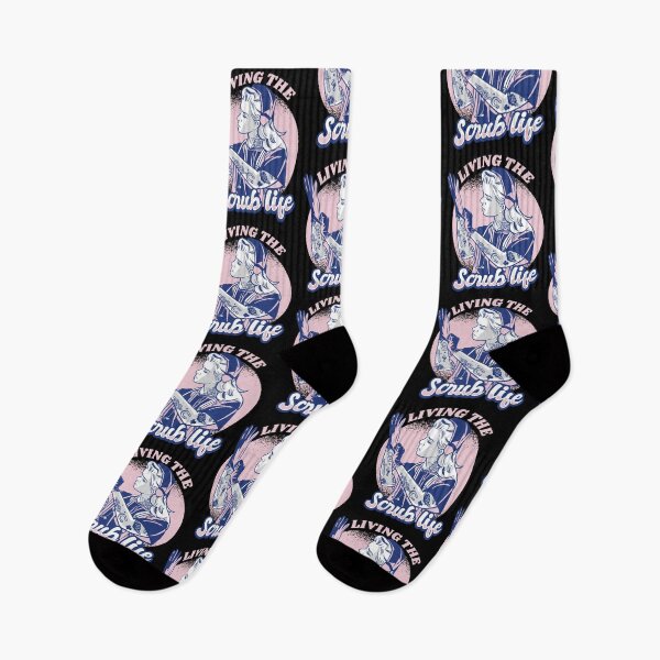 Item preview, Living the Scrub Life Nurse Tattoo Style Design designed and sold by JRRTs.