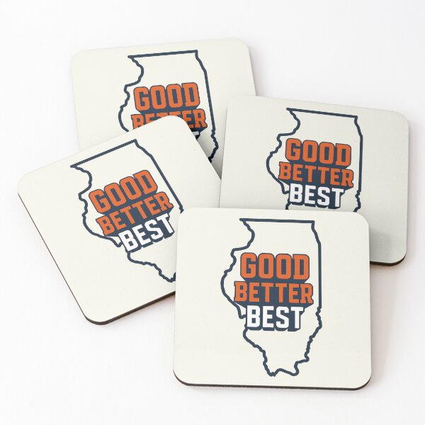 Item preview, Good Better Best Motivational Quote Illinois Retro designed and sold by SunfullyYours.