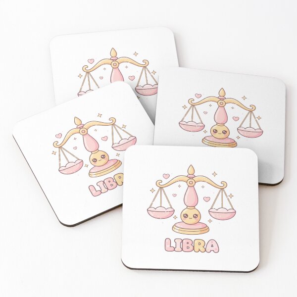 Item preview, Kawaii Libra Scales – Cute Zodiac Sign Illustration designed and sold by LaurannaDesign.