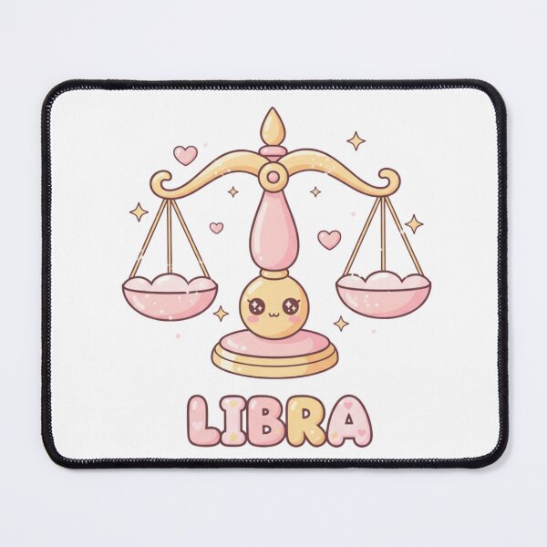 Item preview, Kawaii Libra Scales – Cute Zodiac Sign Illustration designed and sold by LaurannaDesign.