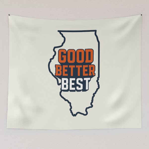 Item preview, Good Better Best Motivational Quote Illinois Retro designed and sold by SunfullyYours.