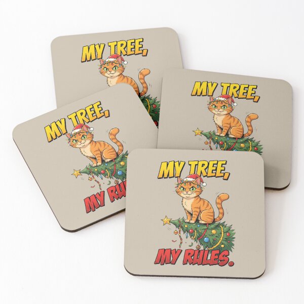 Item preview, My Tree, My Rules - Funny Cat Christmas Tree Destroyer designed and sold by AwesomeBeyondLimits.