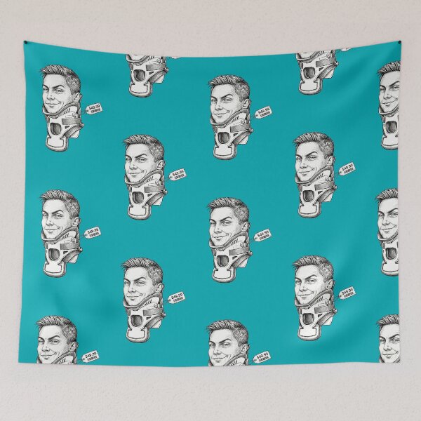 Item preview, Smug Man with New Neck Brace for Insurance Fraud designed and sold by Naux | Design & Illustration.