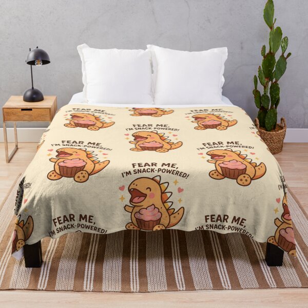Item preview, Cute Snack Powered Dinosaur Cartoon Art designed and sold by HiteshArt111.