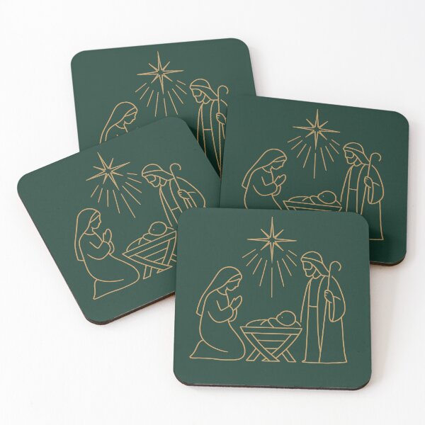 Item preview, Minimalist Nativity Line Art – Holy Family Christmas Illustration designed and sold by Velustro Shop.