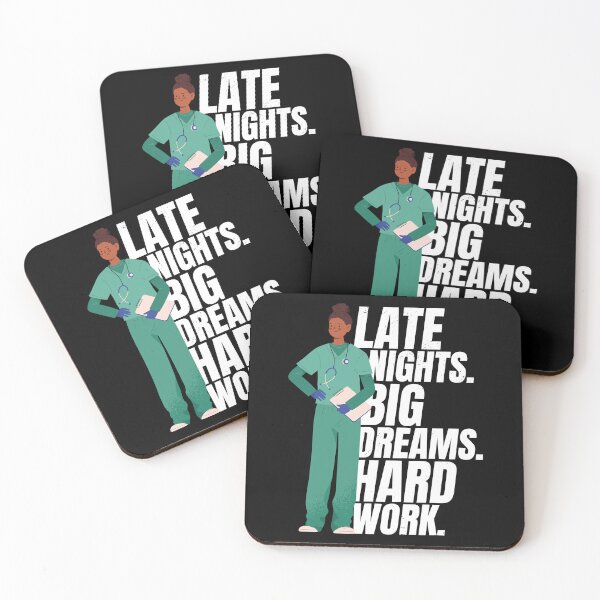 Item preview, Nurse Late Nights Big Dreams Hard Work Funny Nurse designed and sold by JRRTs.