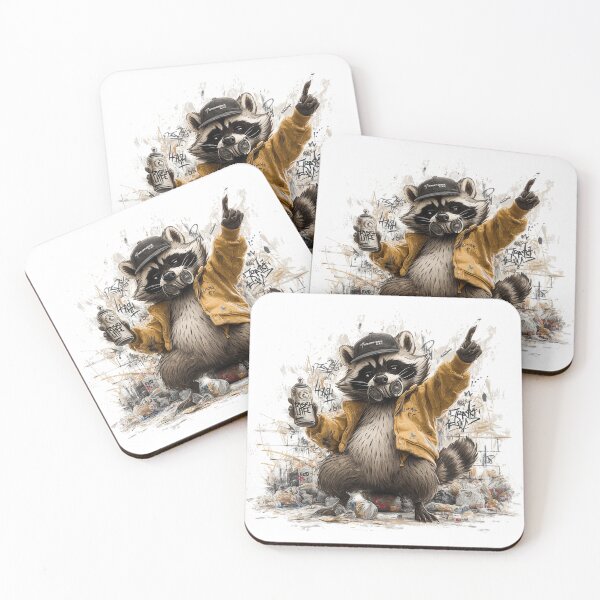 Item preview, Trash Life Raccoon | Graffiti Street Art Trash Panda | FlomiLoot designed and sold by FlomiLoot.