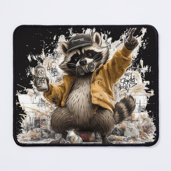 Item preview, Trash Life Raccoon | Graffiti Street Art Trash Panda | FlomiLoot designed and sold by FlomiLoot.