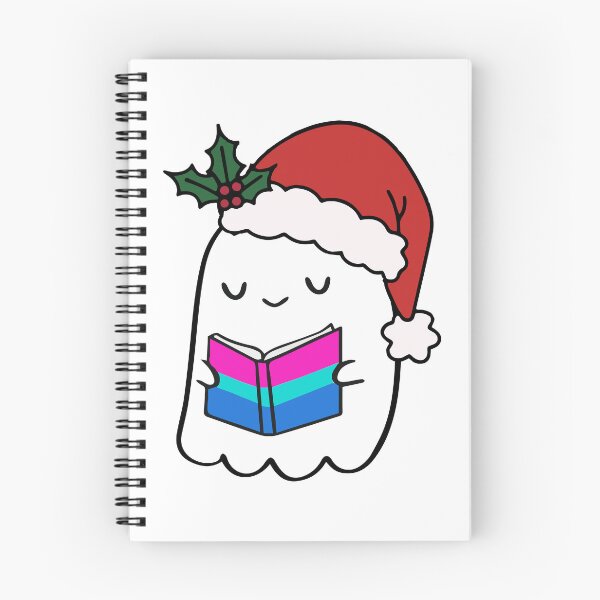 Item preview, Polysexual Pride Ghost Reading – Cute Queer Christmas Art designed and sold by Cannaxes Studio.