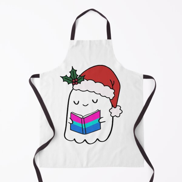 Item preview, Polysexual Pride Ghost Reading – Cute Queer Christmas Art designed and sold by Cannaxes Studio.