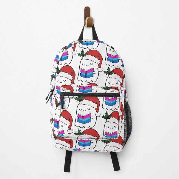 Item preview, Polysexual Pride Ghost Reading – Cute Queer Christmas Art designed and sold by Cannaxes Studio.