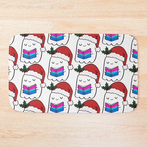 Item preview, Polysexual Pride Ghost Reading – Cute Queer Christmas Art designed and sold by Cannaxes Studio.