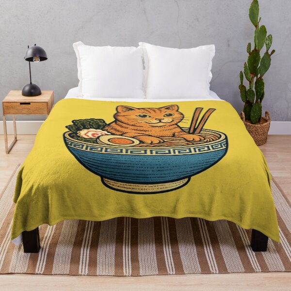 Artikelvorschau, Funny Cat eating Ramen Soup with Noodles Japan Food entworfen und verkauft von Trenddesigns24.