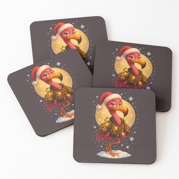 Item preview, Sassy Christmas Flamingo in the Snow – Holiday Attitude designed and sold by DebuggedDressed.