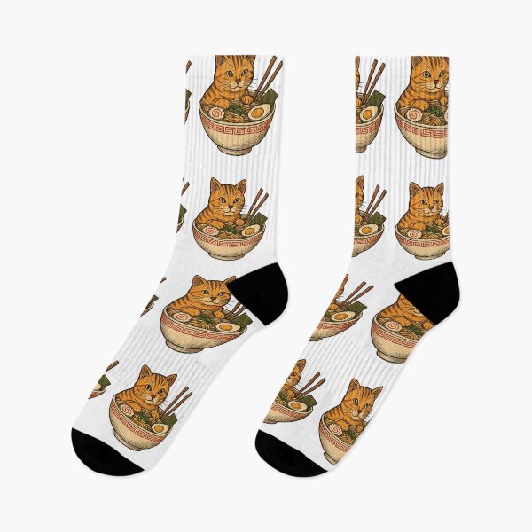 Item preview, Funny Cat eating Ramen Soup with Noodles Japan Food designed and sold by Trenddesigns24.
