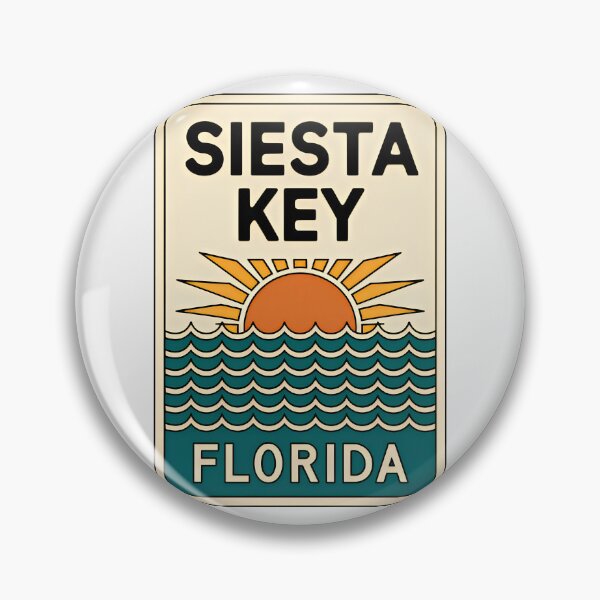 Item preview, Siesta Key Florida - Beach Sign designed and sold by TheOldMittenIllustrated.