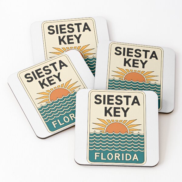 Item preview, Siesta Key Florida - Beach Sign designed and sold by TheOldMittenIllustrated.