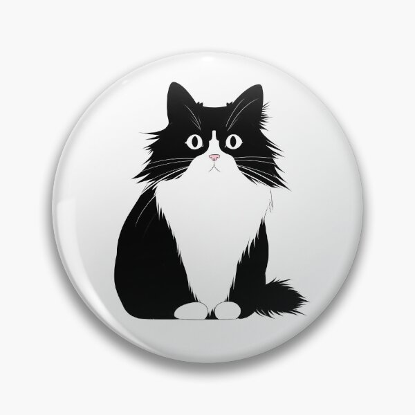 Item preview, Fluffy Tuxedo Cat,Easy Cat Drawing designed and sold by xiao xuans.