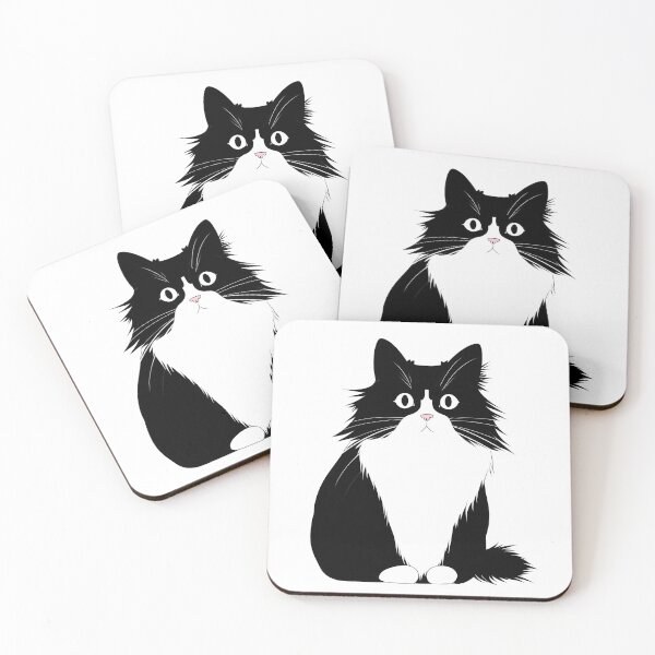 Item preview, Fluffy Tuxedo Cat,Easy Cat Drawing designed and sold by xiao xuans.