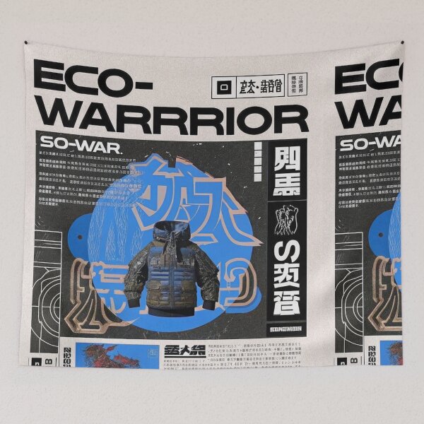Item preview, Solarpunk Poster Eco-Warrior designed and sold by Raw-Ink.