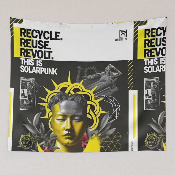 Item preview, Solarpunk Poster Revolt designed and sold by Raw-Ink.