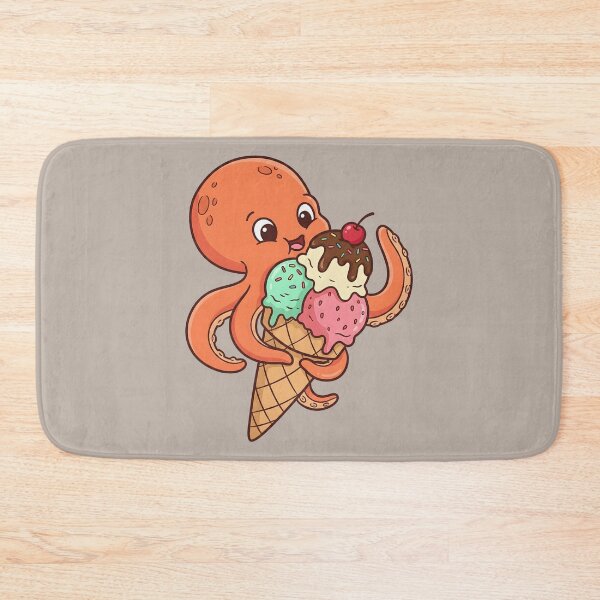 Item preview, Octopus Ice Cream Treat - Cute Aquatic Animal Foodie Art designed and sold by AwesomeBeyondLimits.