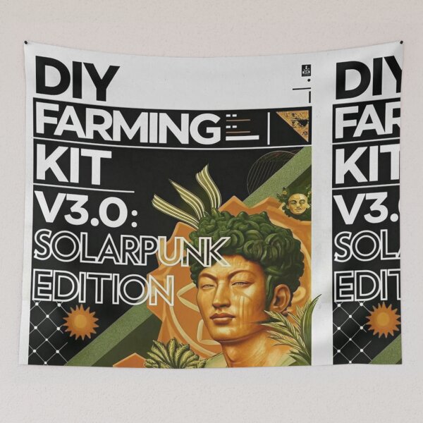 Item preview, Solarpunk Poster DIY Farming designed and sold by Raw-Ink.